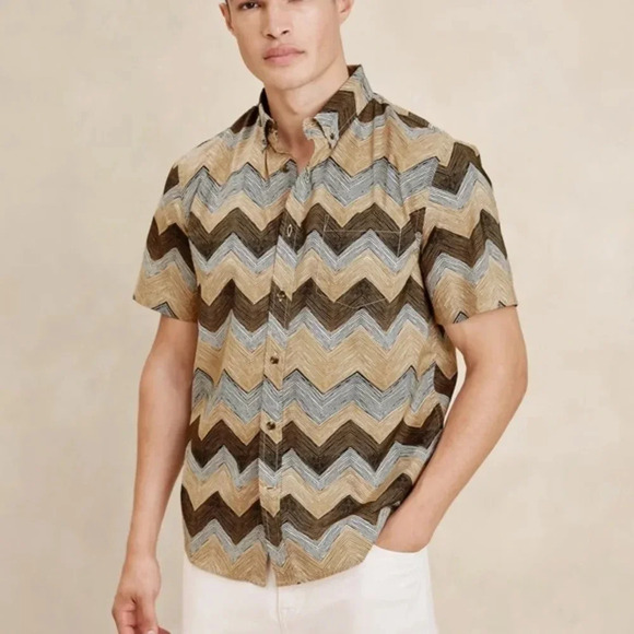 Banana Republic factory SLIM SOFTWASH COTTON SHIRT - Picture 1 of 3
